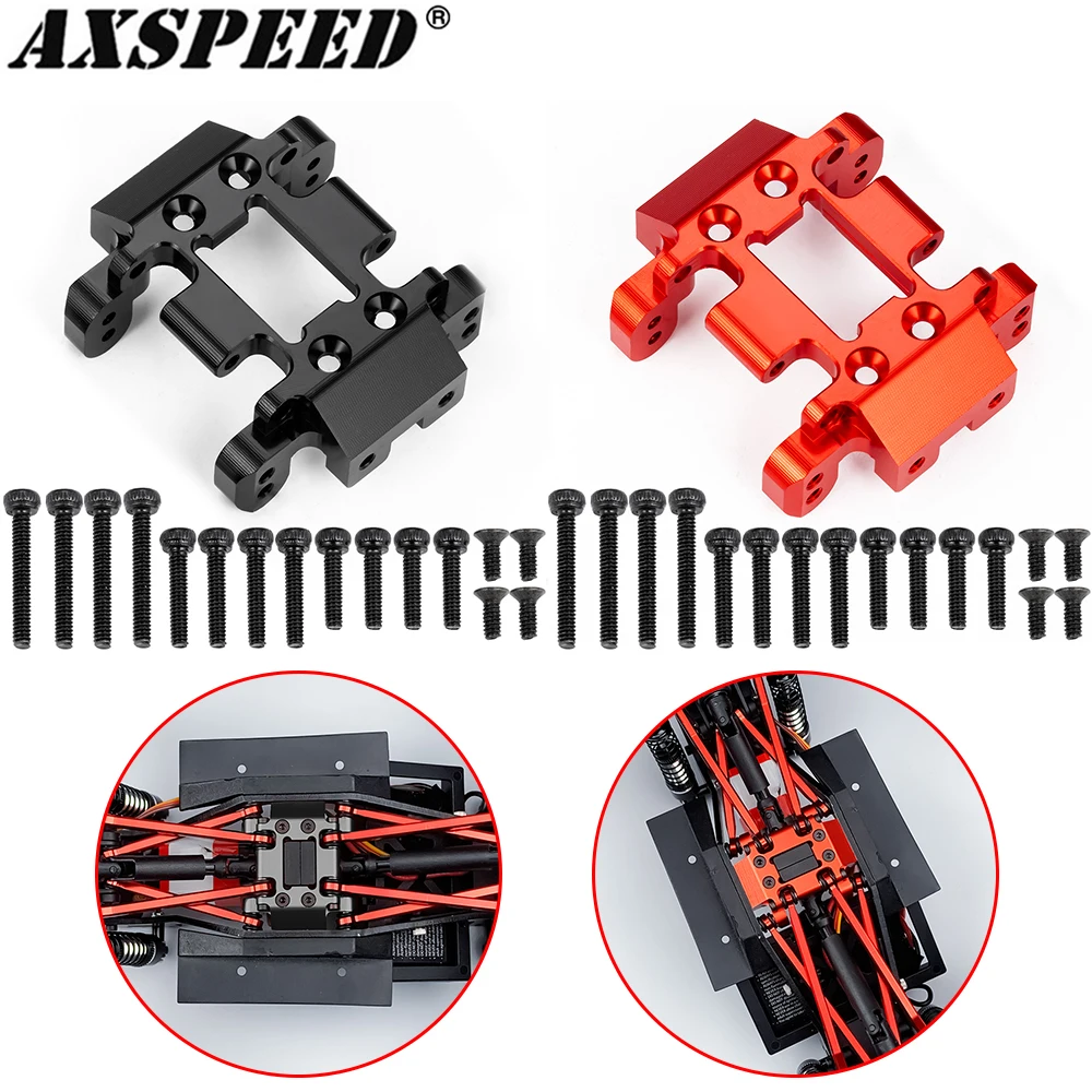 AXSPEED алюминиевый сплав шасси защитная пластина крепление коробки передач для 1/18