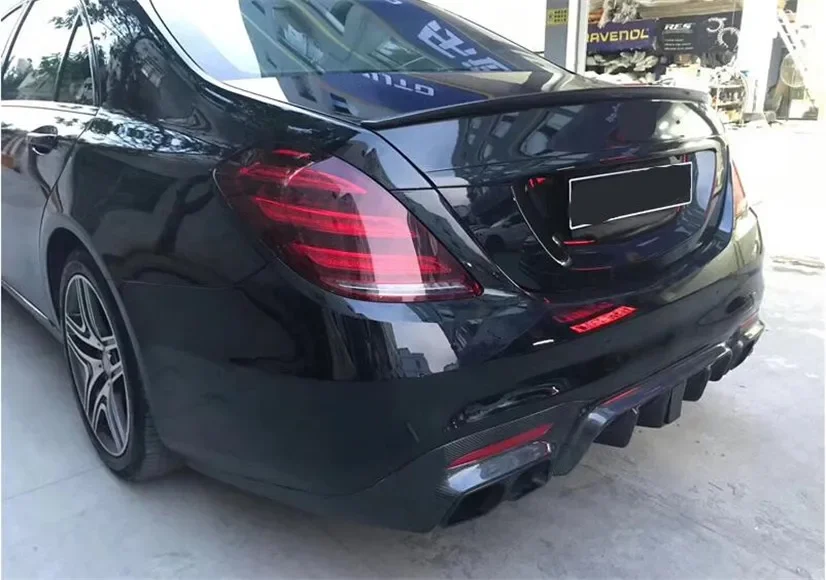 Для Mercedes Benz W222 S63 S400 S500 S600 Передний бампер из настоящего углеродного волокна