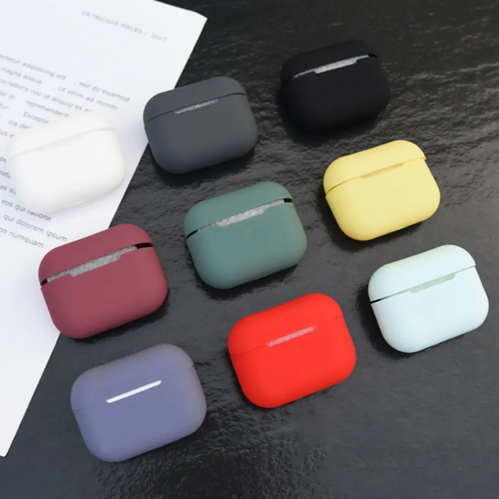 Фото Симпатичный цветной Силиконовый ТПУ чехол для беспроводных наушников Airpods Pro защитный чехол Аксессуары для кожи №3