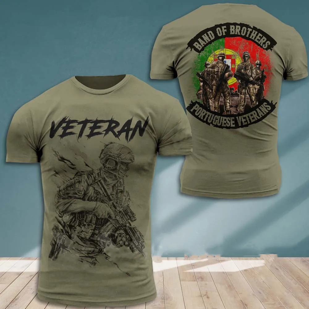 Summer ARMY-VETERANT T Shirt For Men French Soldier Field Top 3D Printed T-shirt Top Veterans Camouflage Commando Loose T-shirt