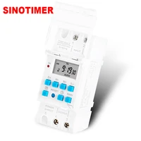 1 second interval 7 days programmable timer switch household usage hd lcd display time relay din rail module controller 220v12v