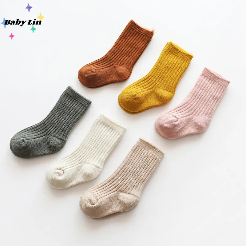 

new Thicken Baby Kids Socks Autumn Winter Cotton Striped Socks Warm Toddler Boy Girls Floor Socks Children Clothing Accessories