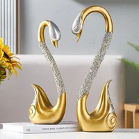 modern creative light luxury swan desk decoration living room accessories for home decor wedding gift room ornaments