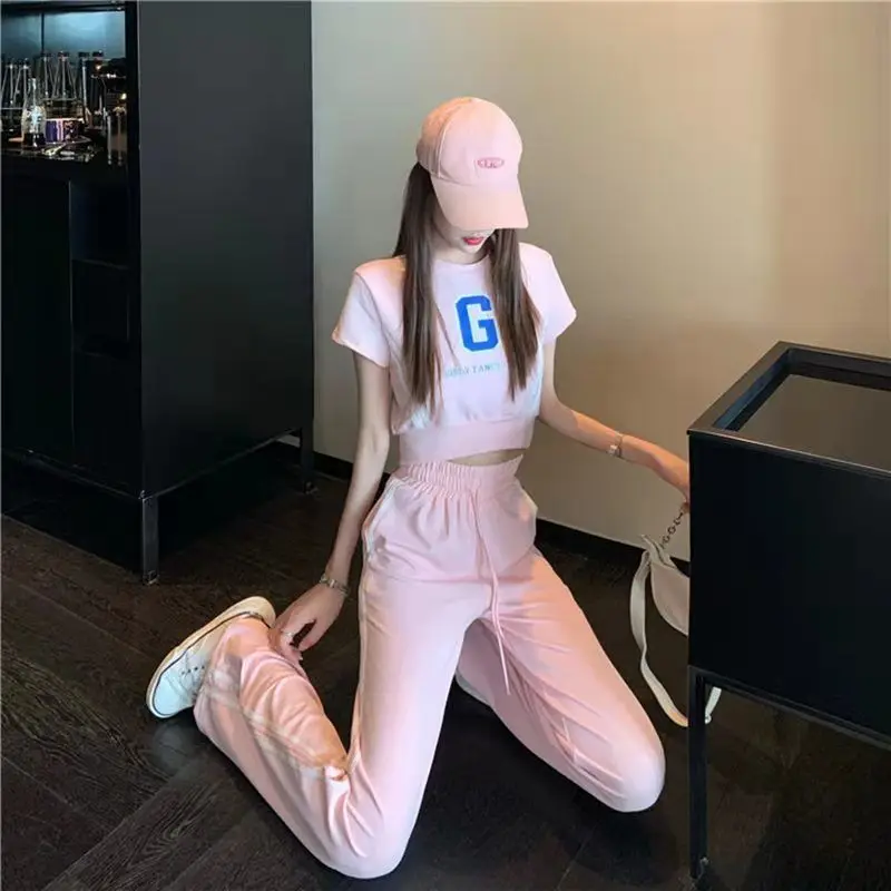 Летний спортивный костюм для отдыха женская летняя новинка спортивная одежда