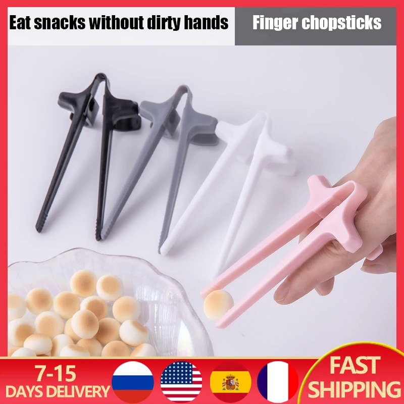 

Fashion Free-Hands Snack Finger Chopsticks Play Game Lazy Assistant Clip Snacks Not Dirty Hand Phone Accessory Kitchen Tools