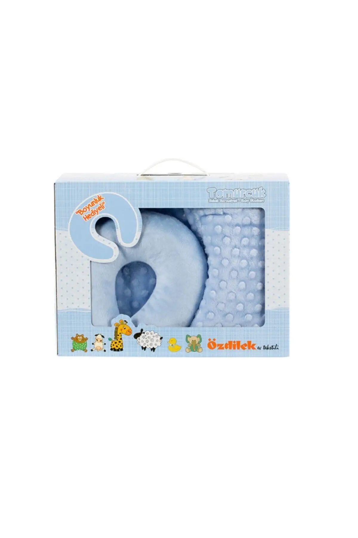 Bud Neck Padded Baby Blanket Blue 90x110 Gift Mother & Kids