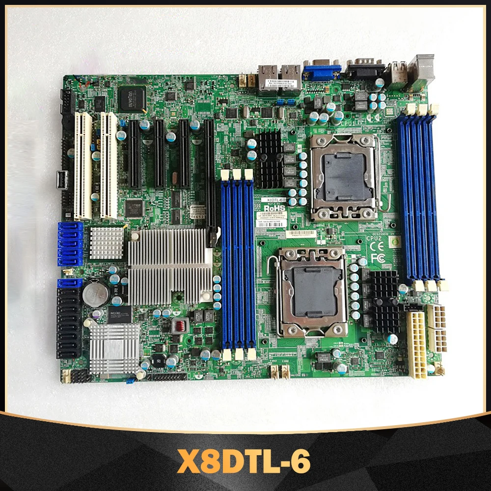 

Server Motherboard DDR3 SATA2 PCI-E 2.0 Supports Xeon Processor 5600/5500 Series For Supermicro X8DTL-6