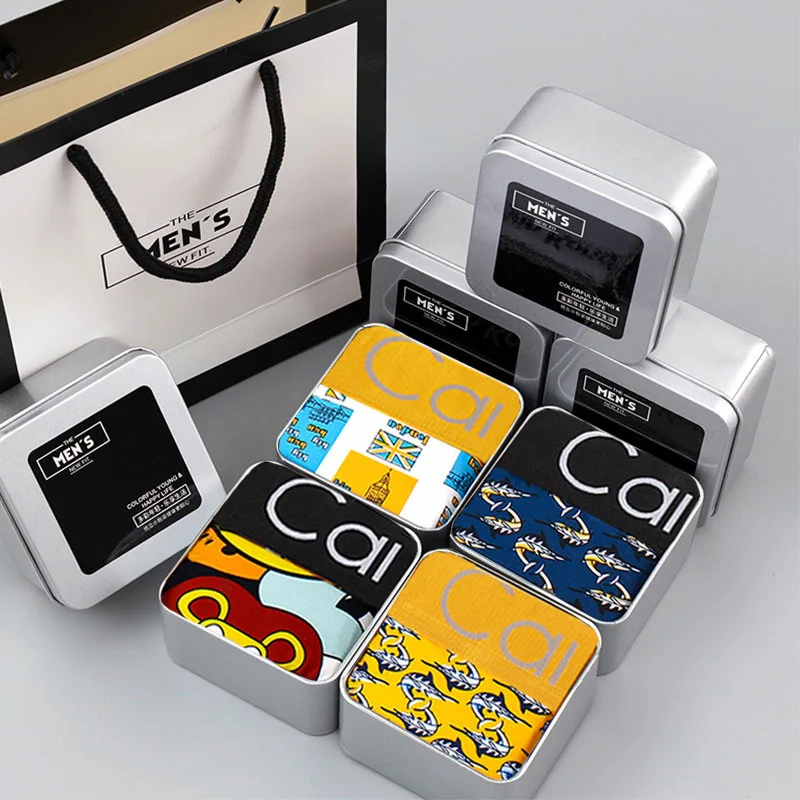 Men's Panties Set Boxers Men Boxer Shorts Soft Cotton Underpants Male Breathable Man Underwear U Convex Pouch Plus Size M-3XL