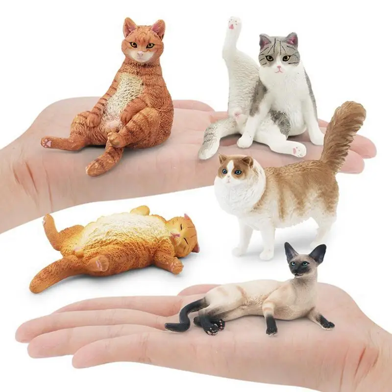Фигурки котят, оранжевый котенок, кукла, имитация котят, котята, фигурки,  используемые для фото, реквизит, коллекционный подарок, школьные проекты |  AliExpress