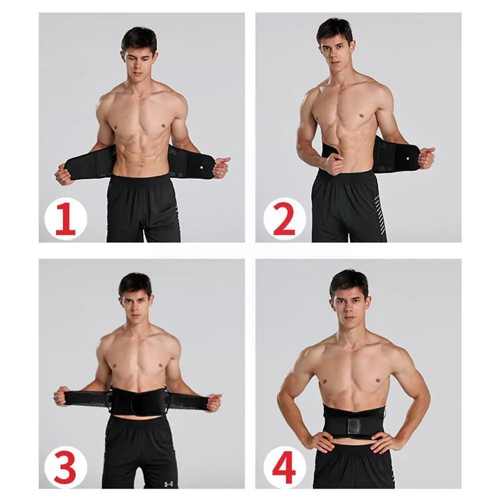 

Adjustable Neoprene Double Pull Lumbar Support Lower Back Brace Waist Belt For Pain Relief Band With Removable Pad Q8d0