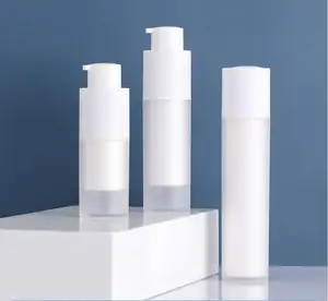 30 мл матовая вращающаяся безвоздушная бутылка с белым насосом для лосьонаэмульсиисывороткиосновы для ухода за кожей косметическая упаковка