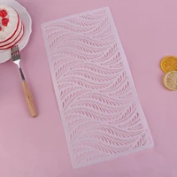 wheat harvest pattern lace cake stencil pet chocolate cake border template diy royal cream mould cake decorating tools bakeware