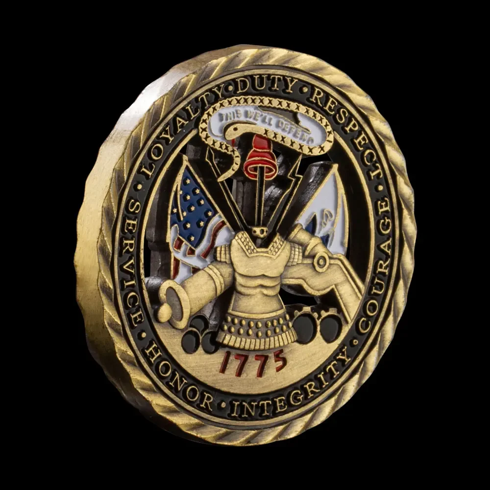 Монета сильного вызова армии США 1775 бронзовое покрытие памятная медаль Мы