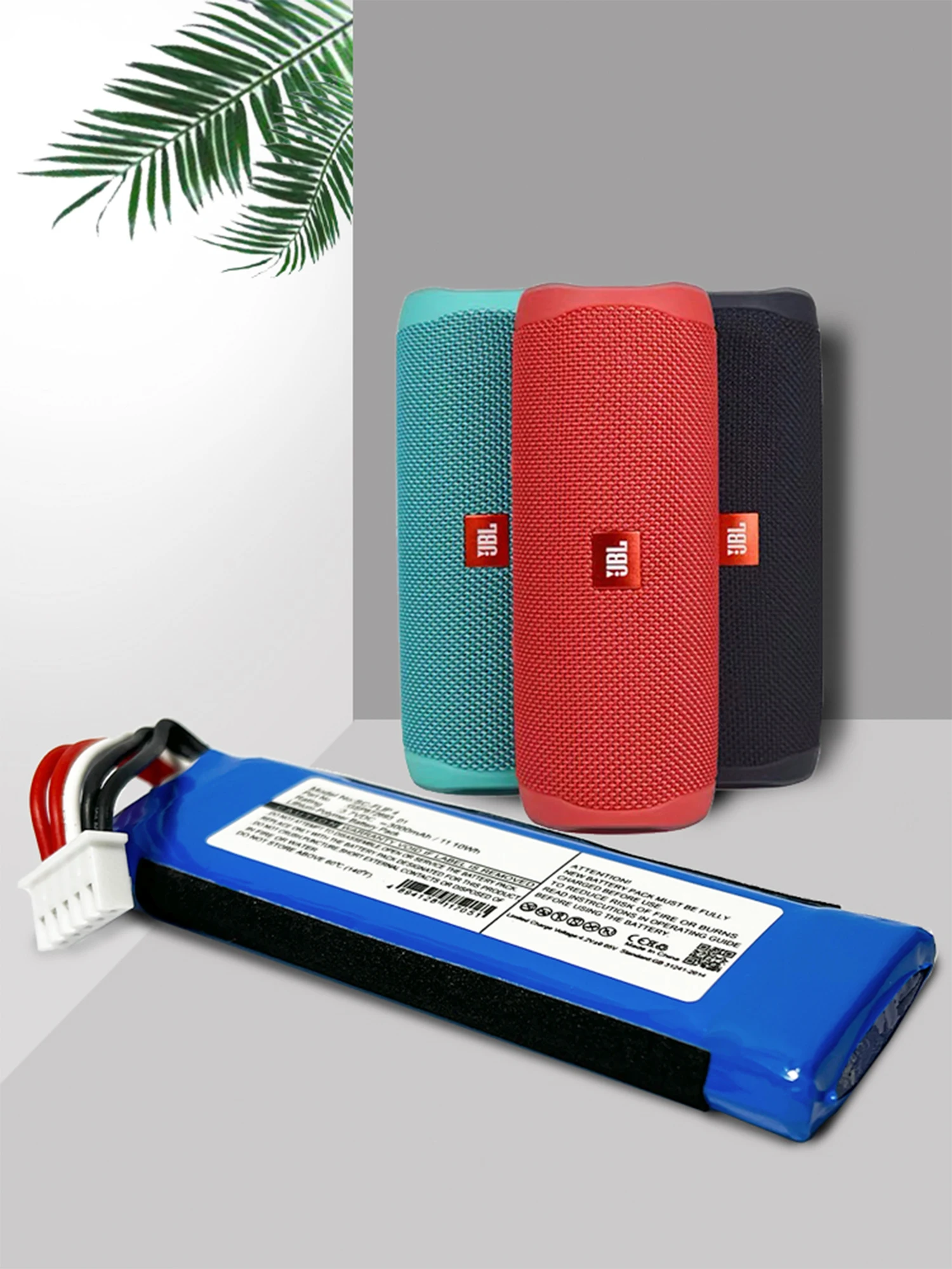 Фото Сменный аккумулятор 3,7 В, 3000 мАч GSP872693 01 для JBL Flip 4 Special Edition, аккумуляторы для Bluetooth-динамиков №2