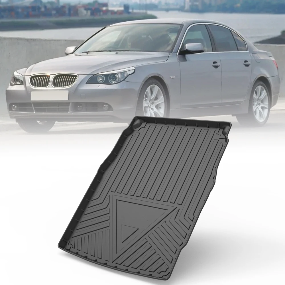 TPE Car Rear Trunk Mat Storage Box Pad For BMW 5 Series 2006 2007 2008 2009 2010 Waterproof Protective Rubber Car Mats