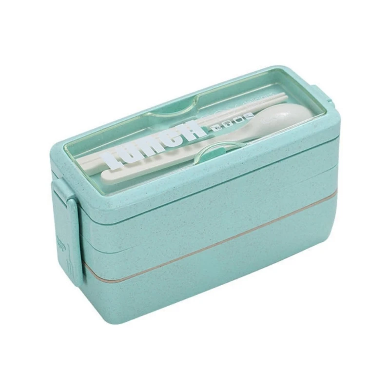 

Lunch Box Microwave Bento Box Outdoor Fruit Food Container with Fork Spoon Suitable for Student and Professionals