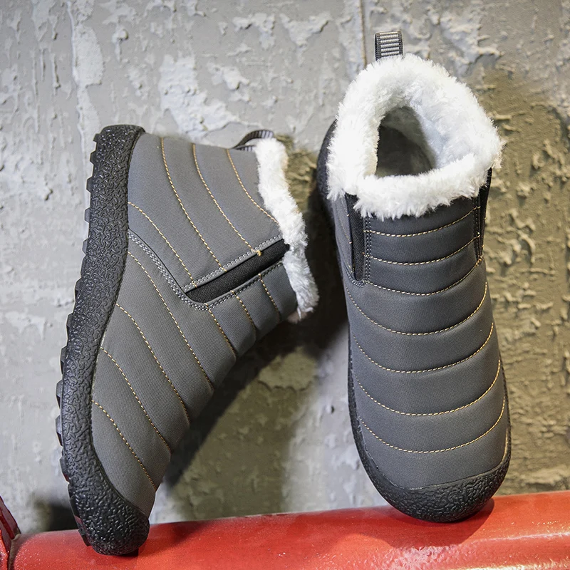 Outdoor Winter Waterproof Man Hiking Boots Keep Warm Snow Botas Hombre Winter Boot Leather Hunting Tourism Mountain Shoes Unisex