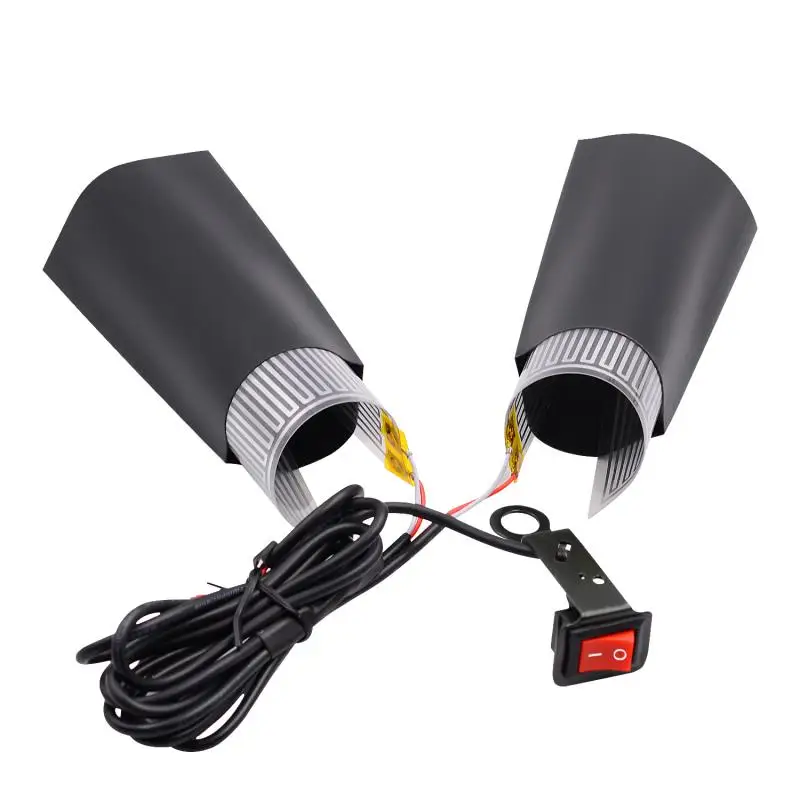 

VR robot Motorcycle Heated Grips Handlebar with Independent Switch 12V PET Metal Heating Film Warmer Kit For Motorcycle E-Bike
