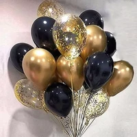 20pcs chrome gold black latex balloons birthday party decorations kids 16 18 21st 30 40 50 60 graduation man woman ramadan