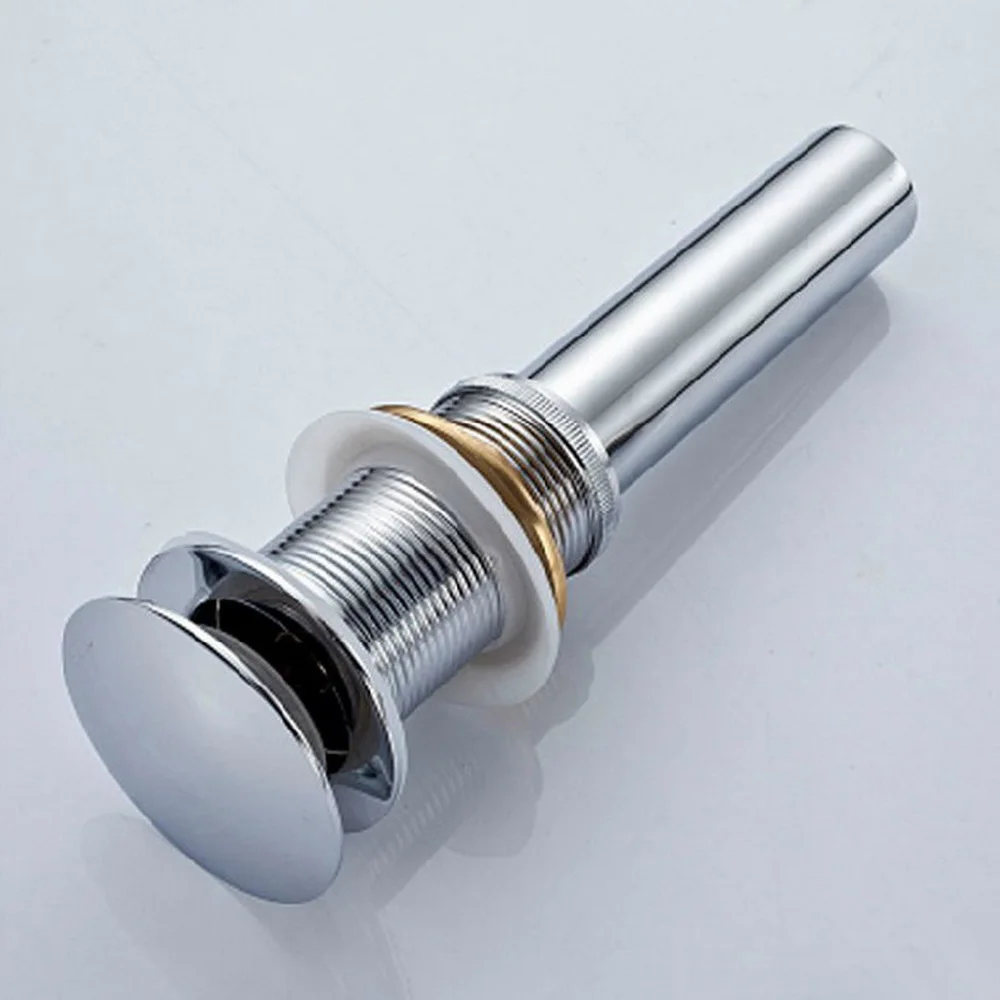 Полированная хромированная латунь большая круглая крышка выдвижная раковина