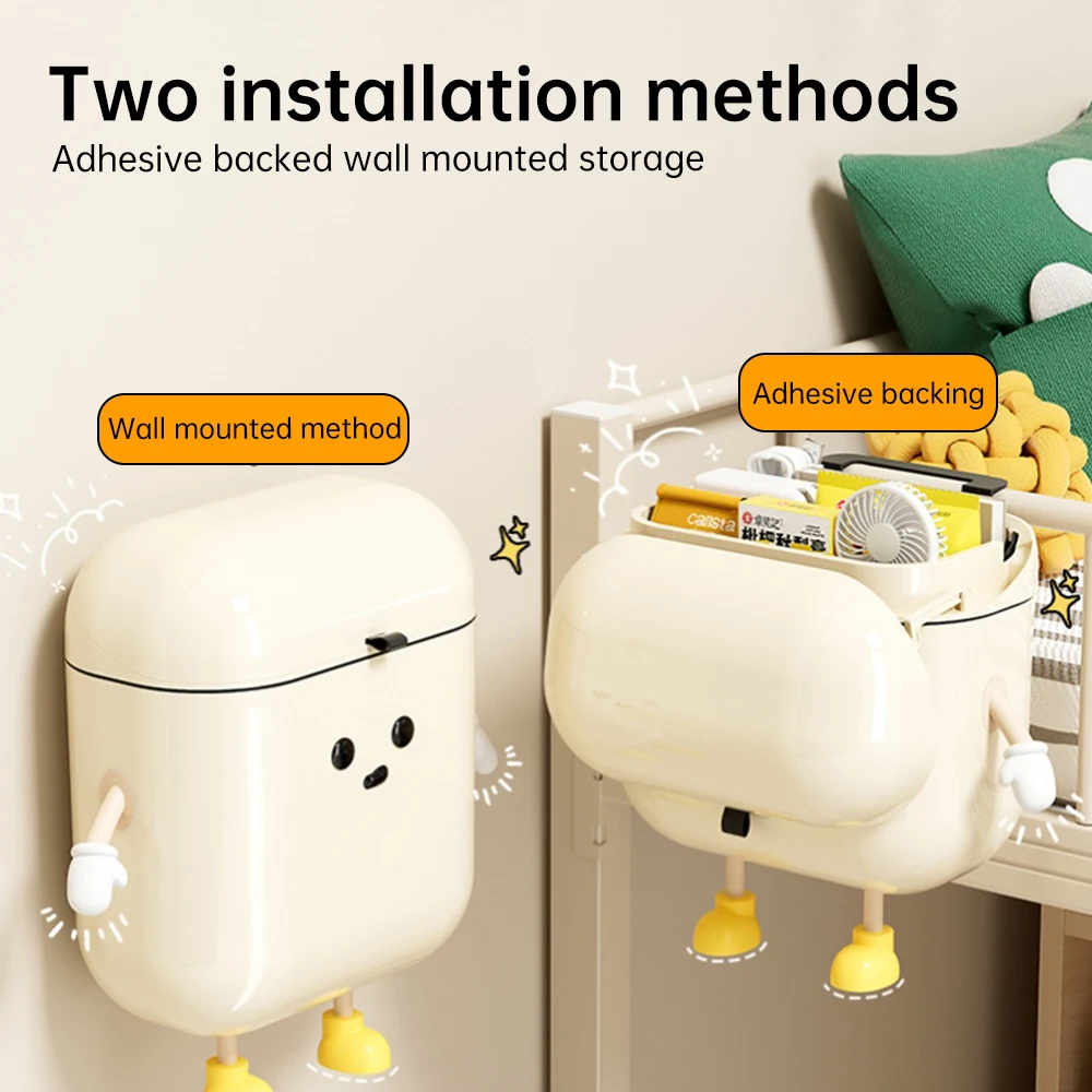 Симпатичный подвесной мусорный бак с крышкой Настенный большой емкости 12 л