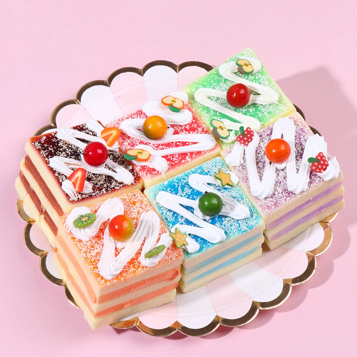 

Cake Fake Artificialdisplaysimulation Faux Cakes Props Candy Model Realistic Diy Photoshoot Flower Wedding Playkitchenphoto