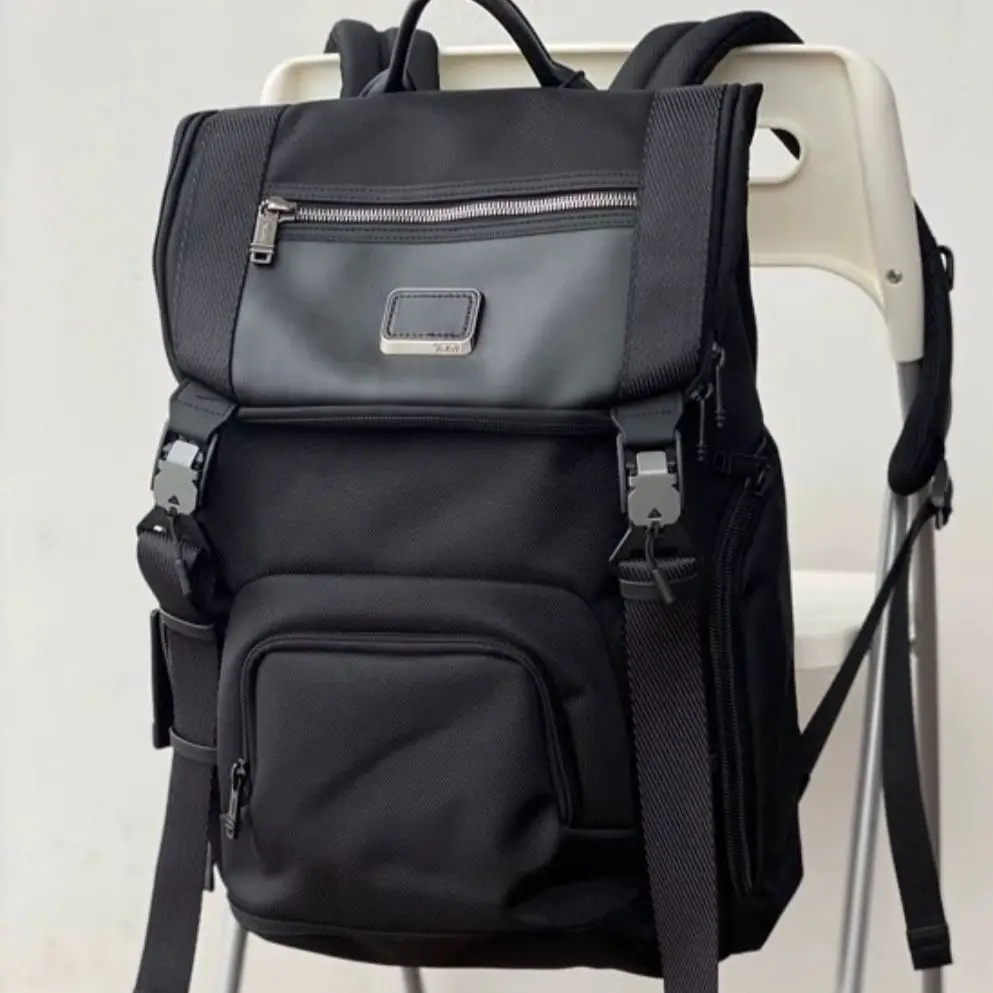 

New Business 17-Inch Computer Bag Large Capacity Leisure Men's Backpack Ballistic Nylon Fashion Computer BLACK BACKPACK