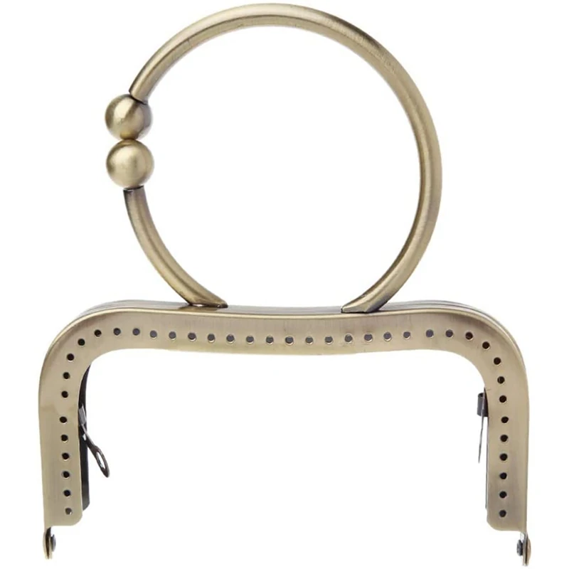 

13 Cm Retro Metal Wallet Bag Frame Buckle Lock With Handle Diy Luggage Hardware Tools (Random Color)