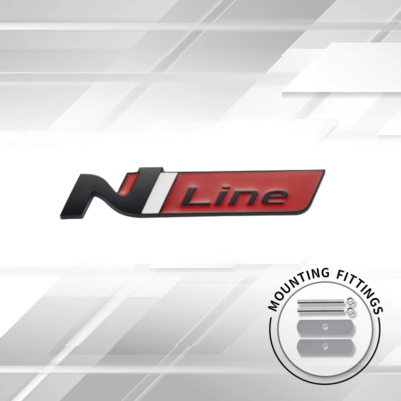 

Автомобильные Значки N Line, Эмблема багажника, металлические наклейки, наклейки на корпус, письмо, решетка радиатора, декор для Hyundai i40 Veloster i10 Tucson Elantra Sonata