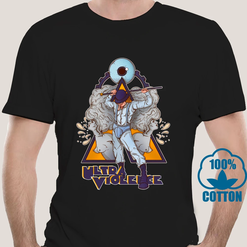 Мужская и женская футболка с коротким рукавом 1598X заводные оранжевые фильмы