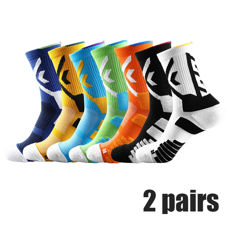 

New 2Pairs Style Professional Basketball Socks Sport Men Women Outdoor Cycling Climbing Running Fast-drying Breathable Non-Slip