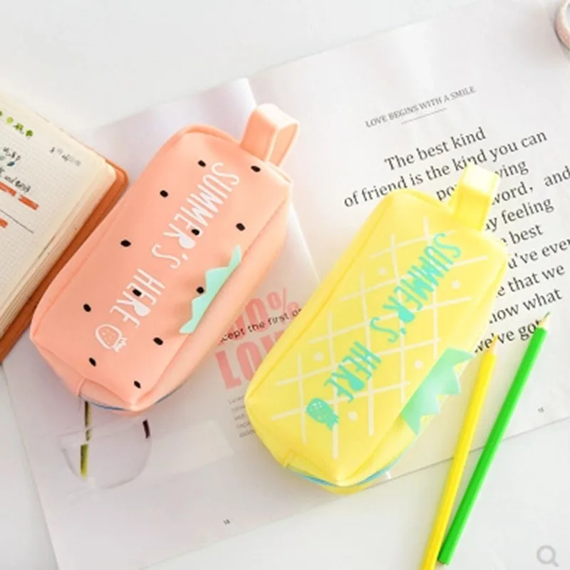 

Recommend Candy Color Pencil Case For Girls School PVC Big Capacity Pencil Bag Pencil case School Supplies Stationery Gifts