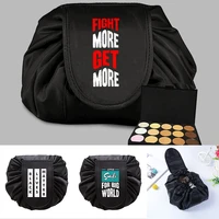 phrase print drawstring cosmetic bag organizer lazy make up cases wash storage bag toiletry beauty case women travel magic pouch