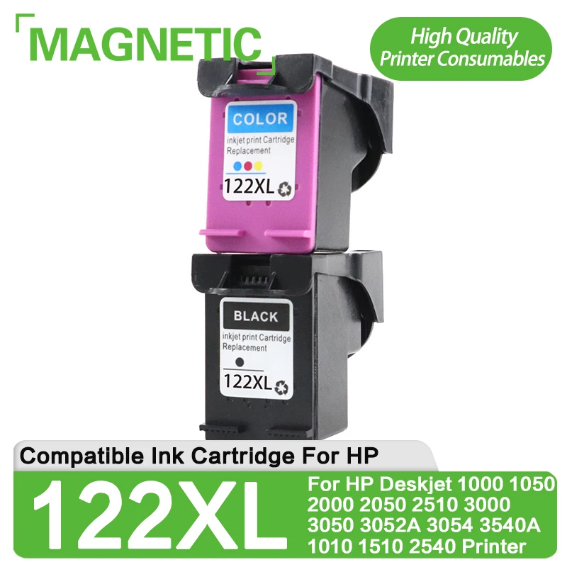 Фото Переработанный совместимый чернильный картридж 122XL для принтеров HP Deskjet 1510, 2050, 1000, 1050, 2000, 2050A, 2540, 3000, 3050, 3052A №1