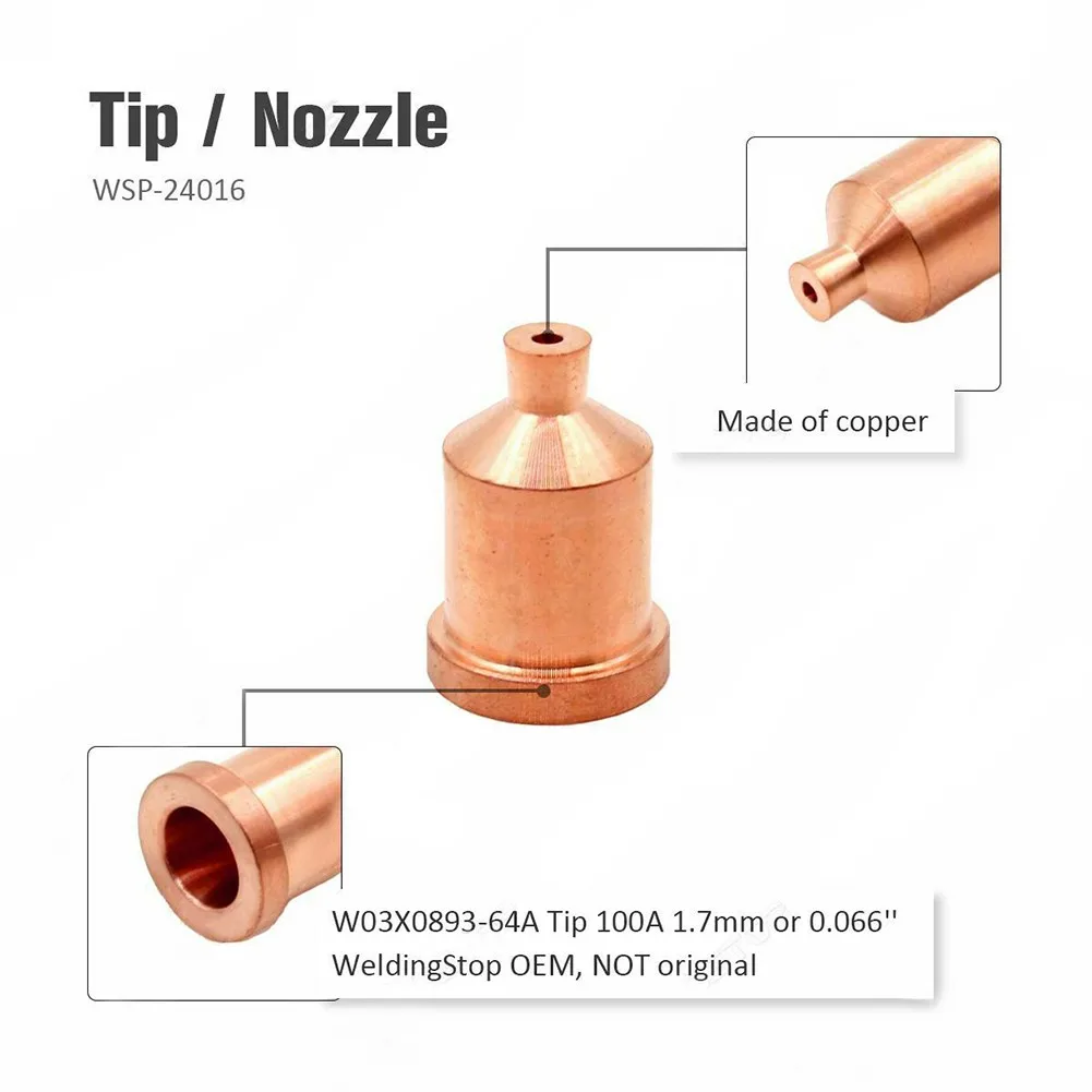 

Cutting Torch Consumables 22 Pcs Electrode Ref Guard Ref KP2845-1 KP2845-8 Plasma WSP-24016 WSP-24017 Durable Hot