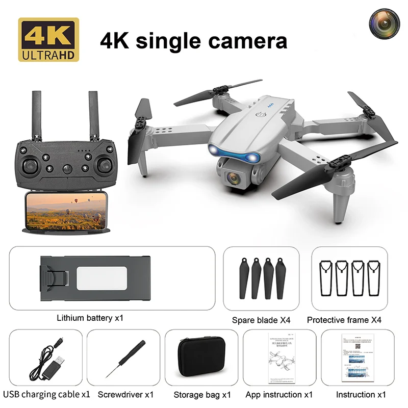 

Дрон Wi-Fi 4K HD камера FPV 30 мин. БПЛА с временем полета