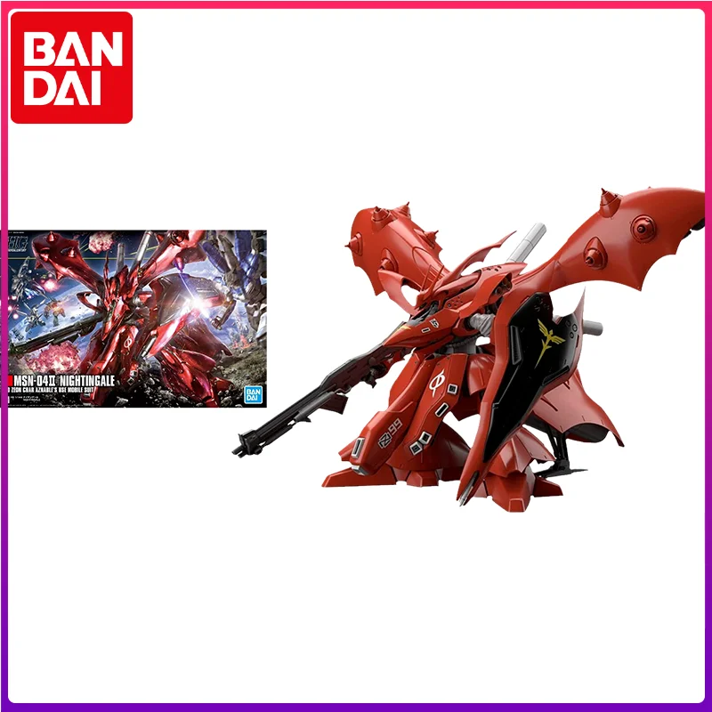 

Bandai Gundam Model Kit Assemble Figure HGUC 1/144 Anime Japanese Animation Nightingale Action Dolls Children&amp Toys