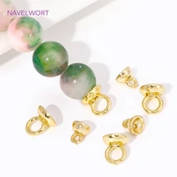 Концевики для браслетов NAVELWORT латунные позолоченные 18К 4,5/6 мм 20 шт