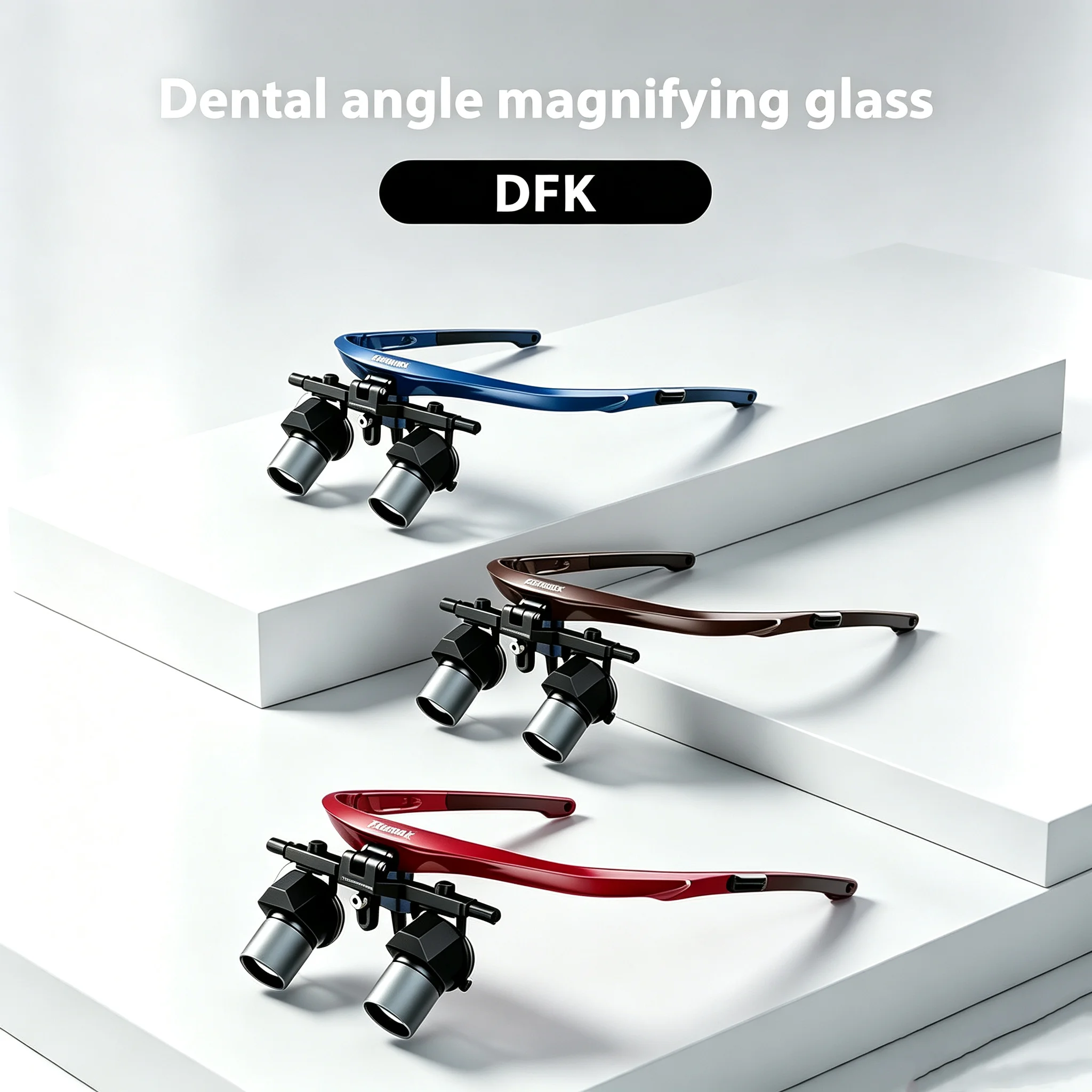 Фото Стоматологические лупы JINGT DFK 3.0X 4.0X 5.0X с регулируемым рабочим расстоянием 400-550 мм, стоматологическое оборудование