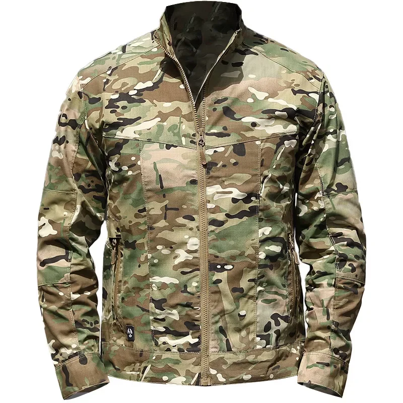 

New2022 Brand Tactical Military Jacket Outdoor Hiking Multi Pockets Men's Combat Airsoft Jacket Coat Camouflage Male Outwear