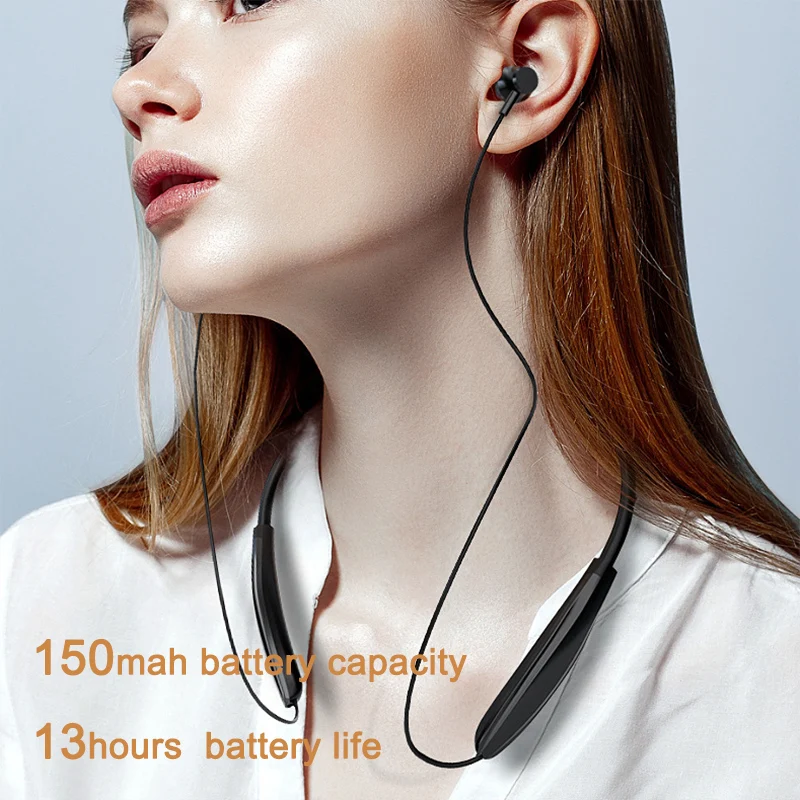 

Беспроводные наушники Bluetooth 5,1, магнитная спортивная Гарнитура для бега, IPX5 водонепроницаемые спортивные наушники-вкладыши с шумоподавлени...