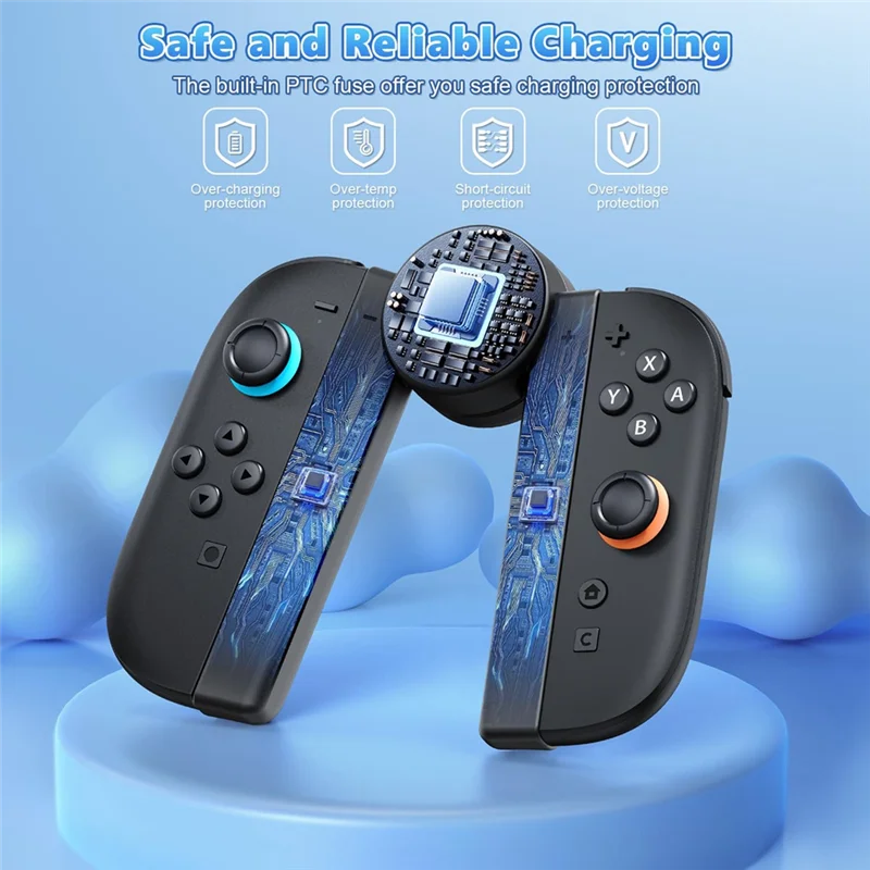 Фото 【Элегантный дизайн】Зарядная ручка Joycon 2 для Nintendo Switch 2, магнитная ручка-контроллер с 5 регулируемыми вращающимися позициями №4