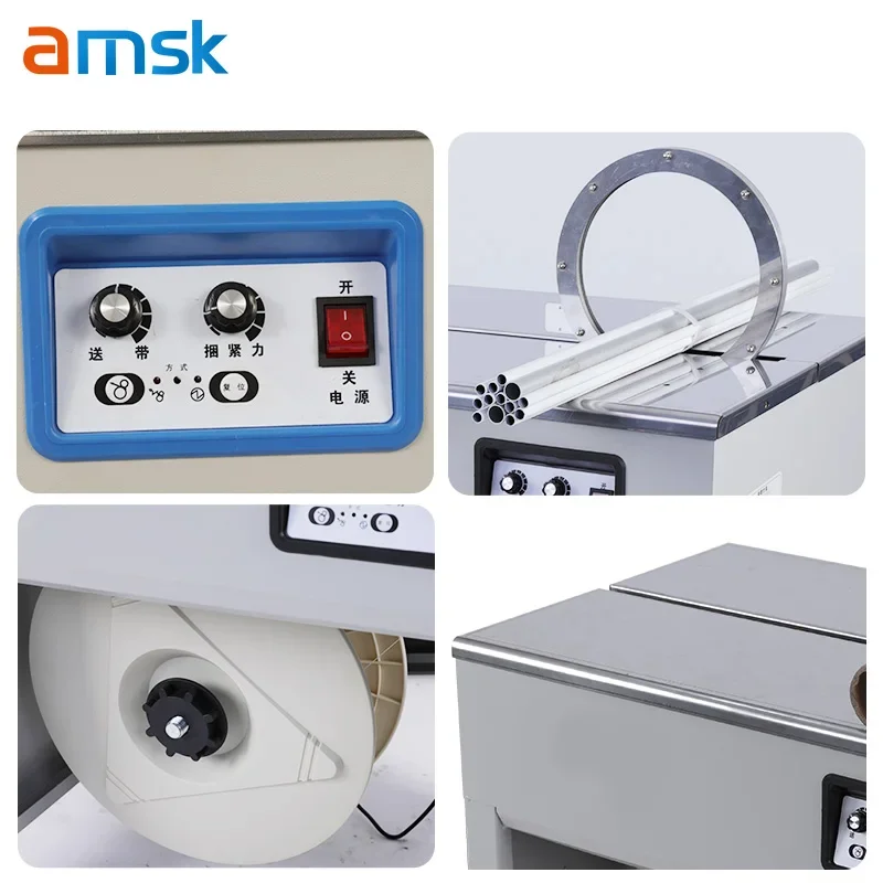 RL-800 Rail Orbitale Deluxe Balenpers Voor Stalen Buis Houten Strip Strapper Электриische Verpakking Automatische Verpakkingsmach