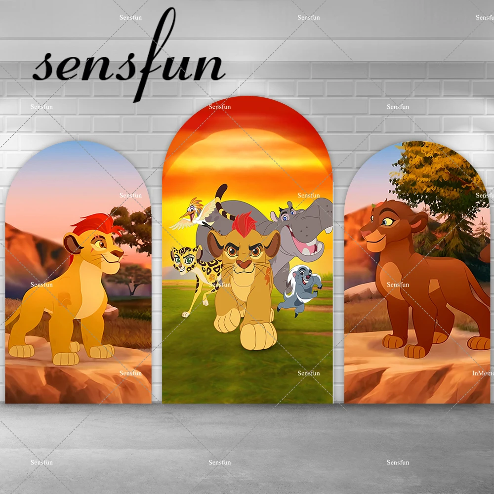 Закат мультфильм лев Король Симба свод фон крышка для мальчиков детский душ День