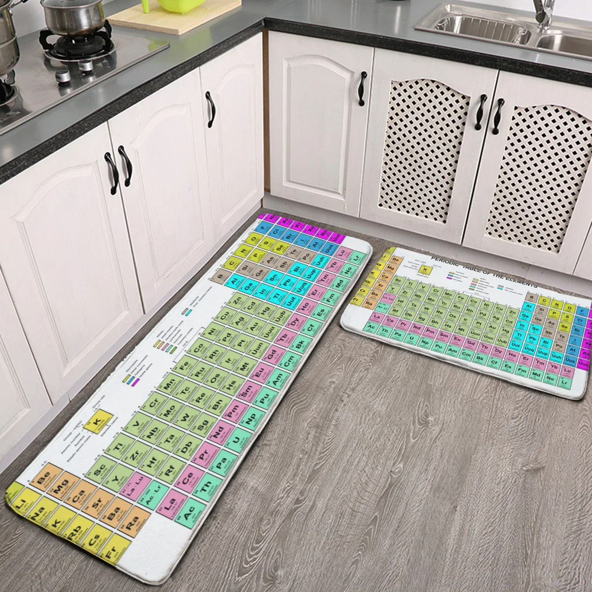 

2 Pieces Non Skid Kitchen Rugs Periodic Table Of The Elements Atomic Number Symbol Weight Washable Anti Fatigue Kitchen Mat Kitc