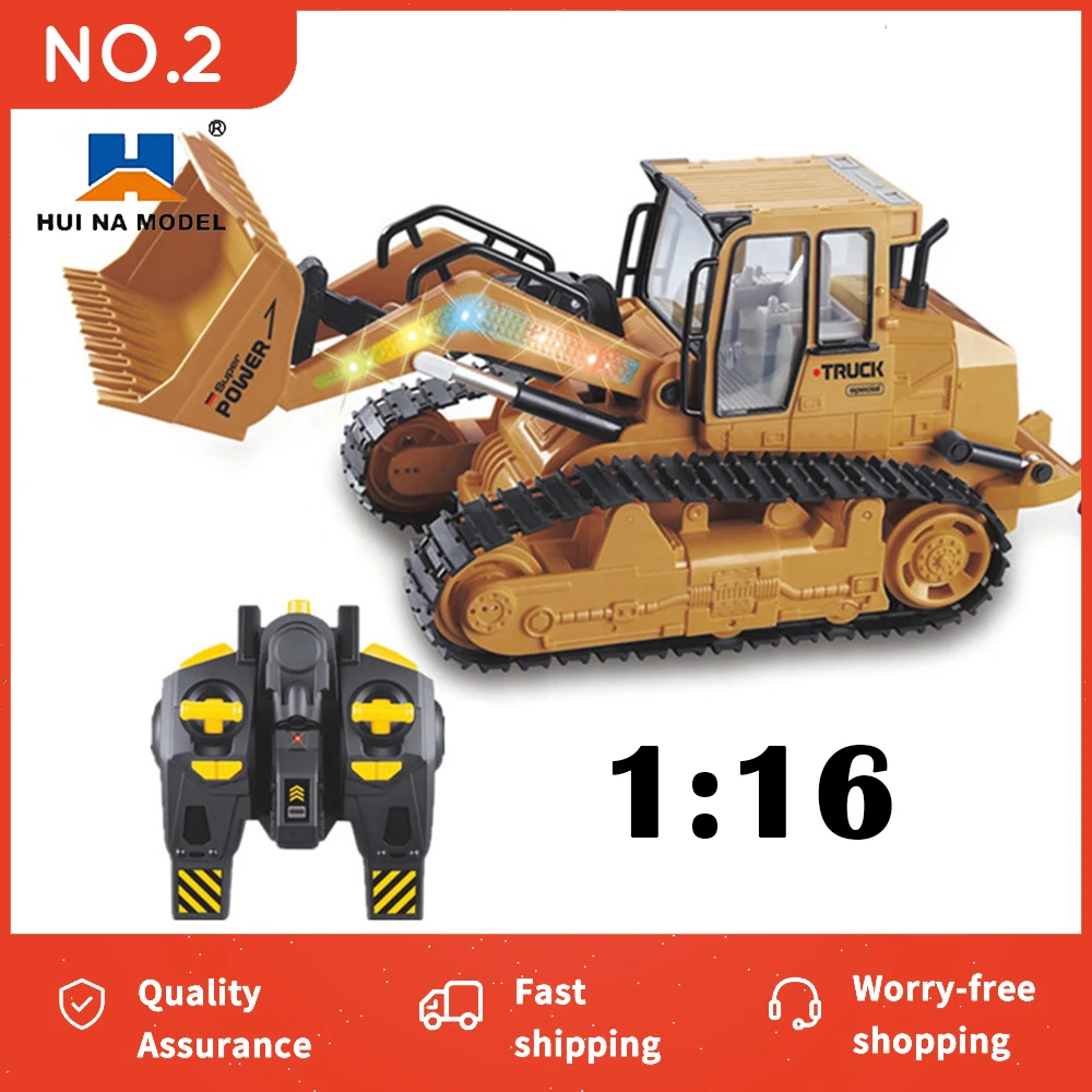 Huina 1:16 RC Truck Bulldozer Dumper Cars Trucks Tractor Engineering Model Lighting Car Tractor Excavator Music Lighting Toys