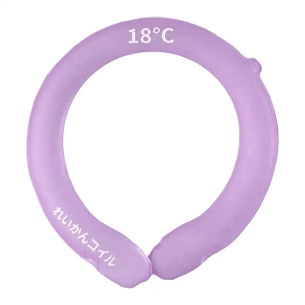 

Neck Cooling Tube Easy to Carry Wearable Hands Free Non-slip Waterproof Multipurpose PVC Hot Flashes Relief Neck Cooling Wrap