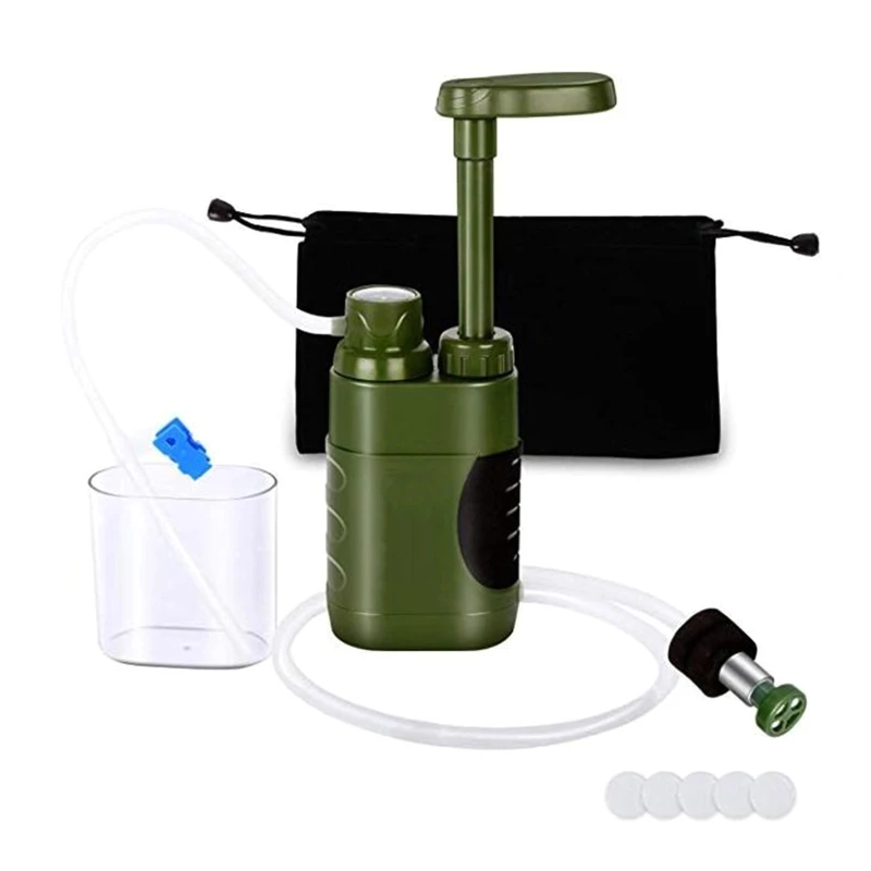 

Внешняя версия, портативный насос для очистки воды, 4-ступенчатый фильтр для воды, экстренная фильтрация 0,01 микрон для лагеря, новинка 2022