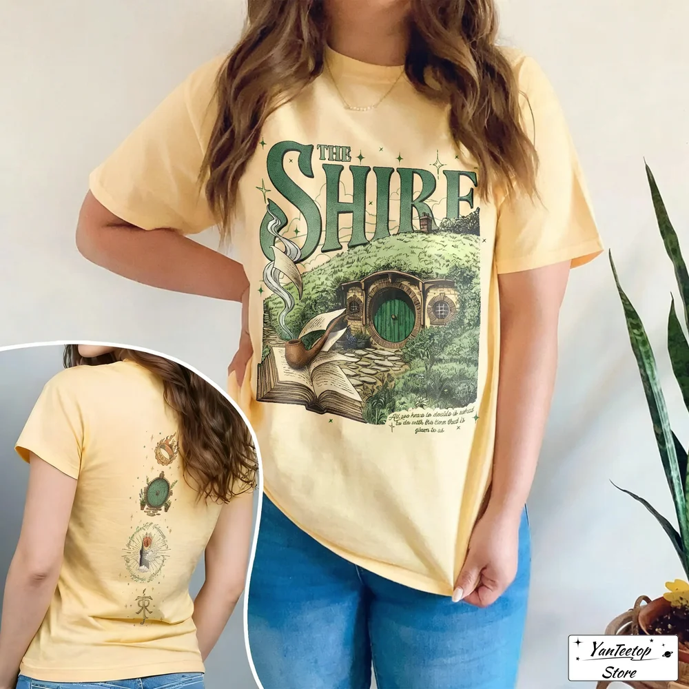 Женская хлопковая футболка The Shire, двусторонняя рубашка, футболка с кольцом Волшебника Лорда, футболка The Fellowship Bookish, модные укороченные топы (art.: 3920d3dbb41a2) - 3920d3dbb41a2