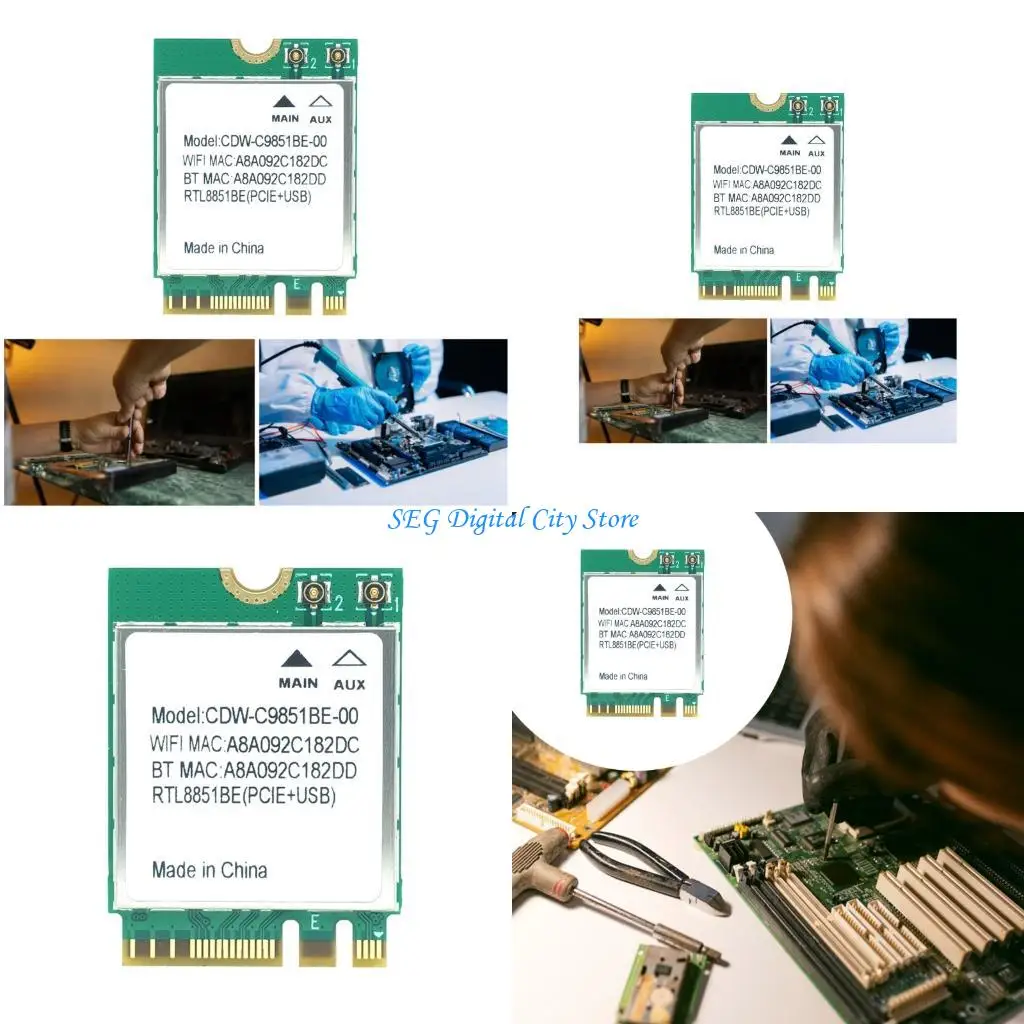 Фото U75B RTL8851BE 2.4G Двухдиапазонная беспроводная сетевая карта Модуль WIFI6 802.11A №1
